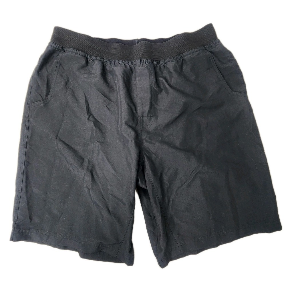 Prana Mens Mojo Shorts Mens XL 10" Inseam Black Yoga Climbing Athletic Lightweig